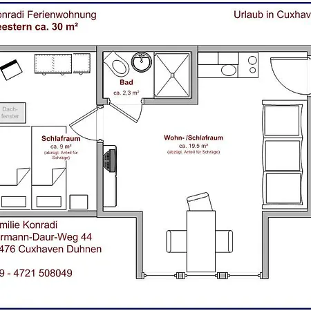 Apartment Ferienwohnung Konradi Cuxhaven-Duhnen *